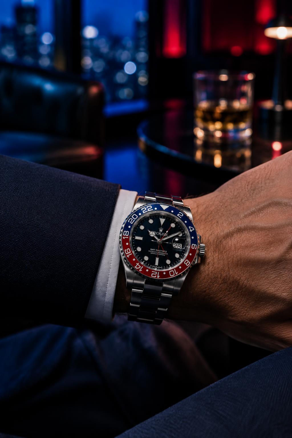 Rolex Pepsi on wrist